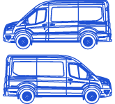 both sides of van